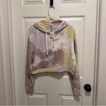 Garage  Cozy Lounge Long Sleeve Crop Tie Dye Hoodie Sweatshirt Size Medium Photo 1