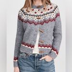Stitch and Feather Fair Isle Toggle Cardigan sz L Gray Photo 1