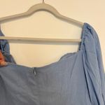 NWT RUMER Camille Long Sleeve Mini Dress In Blue Size Large Photo 7