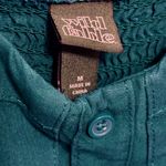 Wild Fable Teal Sleeveless Flowy Short Button Summer Casual Romper Medium Photo 7