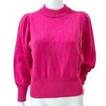 French Connection  Puff Sleeve Bright Pink Turtleneck Sweater. Photo 0