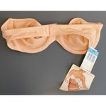 Vintage Barely There Strapless Bra 36B Beige Wired Checkmates 4606 New 2002 Tan Size undefined Photo 1