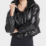 All In Motion  Shiny Black Puffer cropped  Jacket size M Photo 0