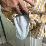 Altar'd State  Yellow, Grey and White Striped Romper Lined Photo 7