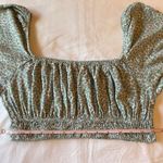 Urban Outfitters “Phoebe” Puff Sleeve Floral Print Crop Top Size M Medium EUC Photo 5