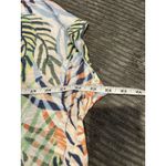 Tahari 100% Linen Cropped Shirt Hawaii Size Large Beach Colorful Photo 2