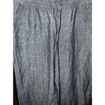 Allen Allen  Linen Pants Womens L Gray Elastic Waist Pockets High Rise Lagenlook Photo 6