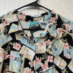 Bahama Beach Woman Y2K Pattern Gyaru button up Black Size 3X Photo 4