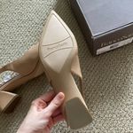 Franco Sarto NEW Racer Pumps Short Heels Sling backs Nude Size 8 NIB Photo 6