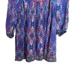 Live and let live Top Womens 3X Multicolor Paisley Print Round Neck Blouse Photo 3