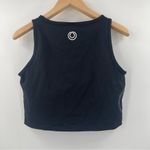 MONAT Tank Top Size Large Logo Tight Black Cropped Attached Sports Bra Athletic Photo 1