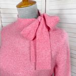 J.Crew  Extra Soft Bow Neck Wool Blend Sweater Pink Small Long Sleeve Photo 4
