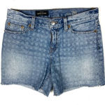 J.Crew Cotton Printed Indigo Denim Cutoff Shorts Photo 0