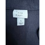 A New Day ‎ Linen Blend Wrap Romper Black Sleeveless Women's Size L Photo 3