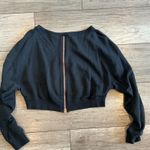 Nike Air Cropped Pullover Sweatshirt Rose Gold Zipper Black Women's XS Photo 3