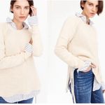 J.Crew Chloe Side Tie Cream Cable Knit Popover Sweater, Size Small Photo 1