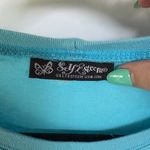 Y2K Monkey Blue Glitter Bling Baby Tee Mallcore Bimbo Shirt Indie Sleeze Medium Photo 3