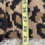 Lauren Ralph Lauren Leopard Print Lambswool Cardigan Sweater Button Front Sz Med Tan Photo 14