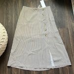 Lush Clothing Lush Stripped Button Skirt Photo 0