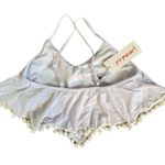 FIRPEARL Women’s White Bikini Top with PomPoms Size Medium NWT Photo 5