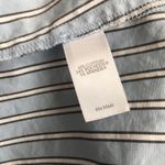 J.Jill Striped Button Up V-Neck Lightweight Shirt, Light Blue, White, Size L Photo 6