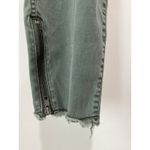 Lane Bryant  Mid Rise Skinny Utility Pants Size 20 Zip Ankle Raw Hem Olive Green Photo 3