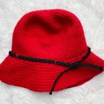 Vintage 90’s Red & Black Soft Rope Casual Winter Fall Hat Photo 3