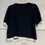 J.Crew  WOMENS SHORT SLEEVE LADY CARDIGAN SWEATER BLACK WHITE LARGE CA470 Photo 7