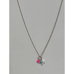 Charm Necklace Evil‎ Eye Heart Opal hand Pendant Gold Tone Chain Photo 1