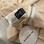 SheIn NWT Vcay Curve Cream Ruffle Sleeve Wrap Front Zip Back Crop Top Size 1X Photo 4