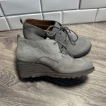 Dansko Cadee Grey Nubuck Wedge EU 37 US 6.5-7 Gray Leather Wedge Ankle Boots Photo 4