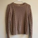 Old Navy S- Beige Long Sleeved Sweater Waffle Knit Comfortable Form Fitting Photo 0