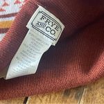 Frye and Co. Aztec Patterned Knit Beanie with Pom Pom Red Photo 3