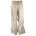 ZARA Cream Cinched Tie High Waisted Wide Leg Trousers Windbreaker Baggy Pants S Photo 2