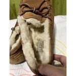 UGG  Womens Sheepskin Suede Moccasin Slippers With Bow 9‎ Photo 4