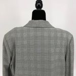 Houndstooth 80’s Vintage Haberdashery Lined Black White Blue Blazer Long Sleeve Photo 6