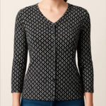 Verve Ami  Black And White Button Down Cardigan Sweater Top Shirt Sz M Photo 0