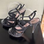 Miu Miu Black Caged Slingback Platform Sandals Photo 3