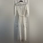 NWT Le Rose bridal bride full length Maxi white lace robe size S/M Photo 1