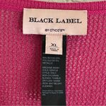 Chico's  Black Label Pink V-Neck Vented Metallic Pullover Long Sleeves XL‎ Tunic Photo 4