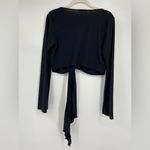 Soprano , ‎ Black front tie Bolero, Shrug, long sleeve, size Large Photo 2