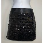 EXPRESS Black Sequined Mini Y2K skirt sz 6 Photo 0