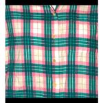 Lauren James  Pink Green Plaid Boyfriend Flannel Shirt Medium EUC Photo 4