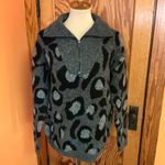 RD Style Stitch Fix  leopard Henley style fuzzy sweater Photo 4