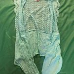 No Boundaries Women’s Lace Shawl Aqua Tie Front Size M Photo 0