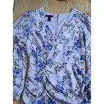 Forever 21 New Women’s Floral Print attached Lined Ruched Dress Lavender Small Photo 1