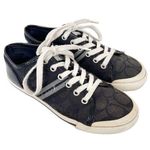 Coach  Polly Black Monogram Sneakers Sz 6 Photo 0