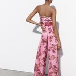 ZARA  jumpsuit romper wide leg sleeveless boho  floral summer vacation casual Photo 11