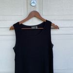 Chico's  Travelers Womens Dress Maxi Long Black Stretch Sleeveless Mesh Hem Small Photo 3