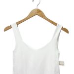 Free People NWT White Clean Lines Scoop Neck Sleeveless Thong Bodysuit Size M/L Photo 5